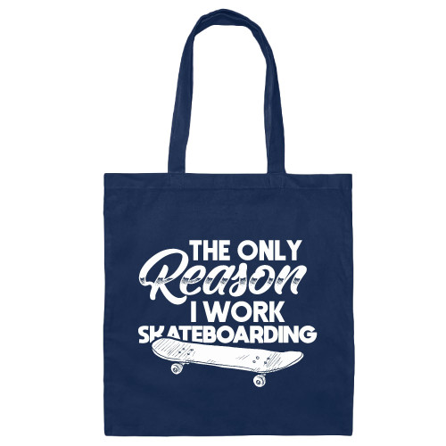 Skateboarding Skate Skateboard Skater Gift Idea for Skaters Navy Black Multicolor Canvas Tote Bag
