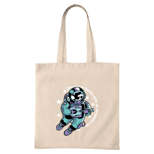 Unique Gift Idea Featuring Astronaut Playing Ukelele Perfect Present for Music Lovers Natural White Multicolor Canvas Tote Bag Unique Gift Idea Featuring Astronaut Playing Ukelele Perfect Present for Music Lovers Natural White Multicolor Canvas Tote Bag