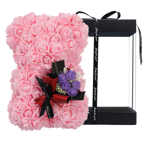 Mothers Day Rose Bear Gifts for Women Mom, Rose Flowers Teddy Bear Valentines Gifts for Wife Her, 10 Inches Rose Teddy Bear Birthday Gifts for Mom, Anniversary Forever Rose Gifts for Her (Light Pink) Mothers Day Rose Bear Gifts for Women Mom, Rose Flowers Teddy Bear Valentines Gifts for Wife Her, 10 Inches Rose Teddy Bear Birthday Gifts for Mom, Anniversary Forever Rose Gifts for Her (Light Pink)