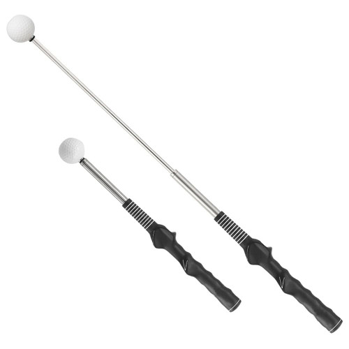 sperde Golf Swing Training Aid, Telescopic Practice Stick Golf Swing Trainer, Stretchable Swing Training Device with Sound-Emitting, Correcting Gesturer Training Stick for Golf Swing Posture