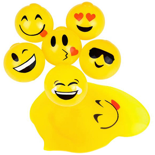 Emoji Squishy Splat Ball Pack (1 Dozen Splat Balls) by happy deals