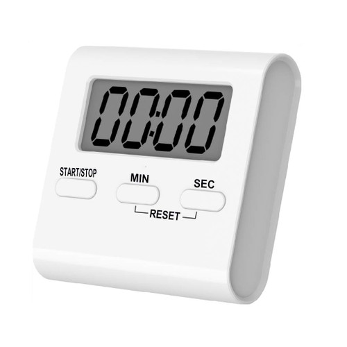 Kitchen Timers Large Magnetic LCD Digital Kitchen Countdown Timer Stopwatch Alarm Practical Cooking Plastic Alarm Clocks Kitchen Timers Wind Up White