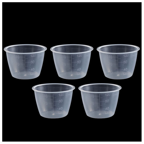 JCBIZ 5pcs Plastic Transparent Rice Measuring Cup 120ml Rice Cooker Measuring Cup for Dry and Liquid Ingredients