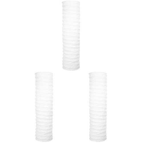 UKCOCO 3pcs Paper Floor Lamp Shades, Standing Light Table Cover Nordic Style Barrel Chandelier Protector for Home Hotel Living Room