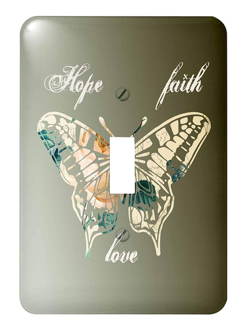3dRose lsp_155872_1 Hope, Faith and Love Gold Butterfly Inspirational Art - Single Toggle Switch 3dRose lsp_155872_1 Hope, Faith and Love Gold Butterfly Inspirational Art - Single Toggle Switch