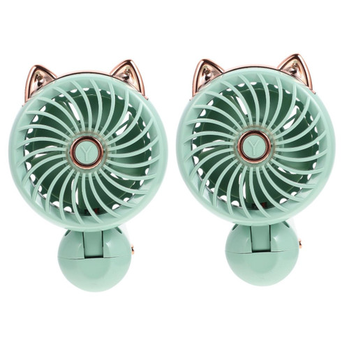 Garneck 2 Sets Mini Folding Fan Student Desk Fan Handheld Mini Fan Handheld Folding Fan Handheld Fan Usb Charging Fan Usb Fan Handheld Cooling Fan Travel Fan Portable Fan Small Fan Summer