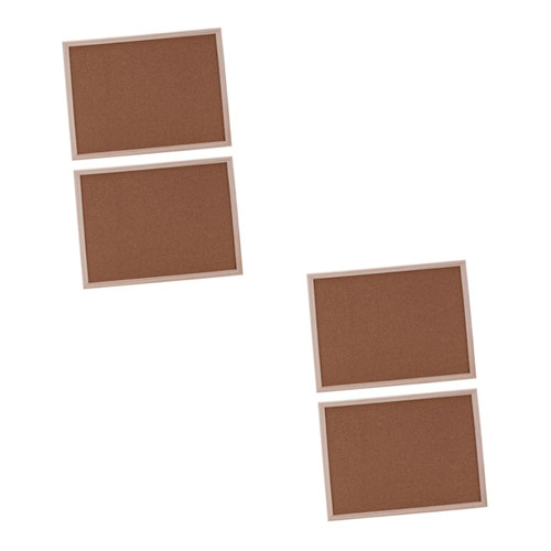 EXCEART 4 Pcs Bulletin Board Framed Cork Board Wall Mounted Cork Board Cork Boards Decoration Wall Cork Notice Board Framed Corkboard Office Note Board Wooden Wall-Mounted