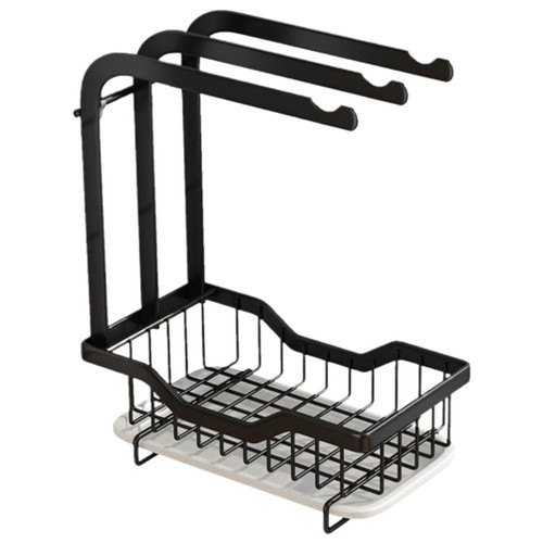 Cabilock Towel Holder Sponge Drain Rack Washing Cloth Rack Over Sink Shelf Kitchen Sink Sponge Rack Dish Rack Kitchen Sink Rack Sponge Holder Dishcloth Holder Storage Drying Rack Metal
