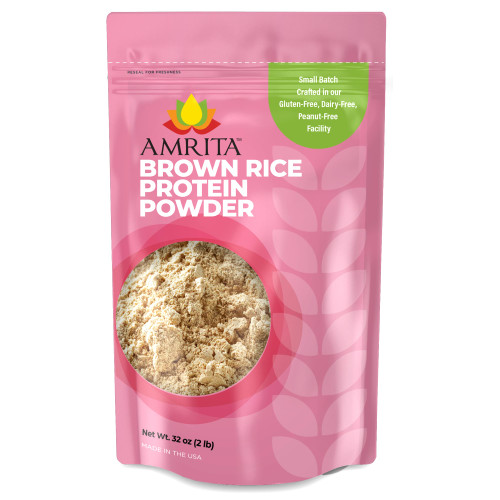Amrita Brown Rice Protein Powder - Unflavored Vegan Protein Powder - Non-GMO, Gluten-Free, and Soy-Free - Plant-Based Protein - 36 Servings, 2 lb Amrita Brown Rice Protein Powder - Unflavored Vegan Protein Powder - Non-GMO, Gluten-Free, and Soy-Free - Plant-Based Protein - 36 Servings, 2 lb