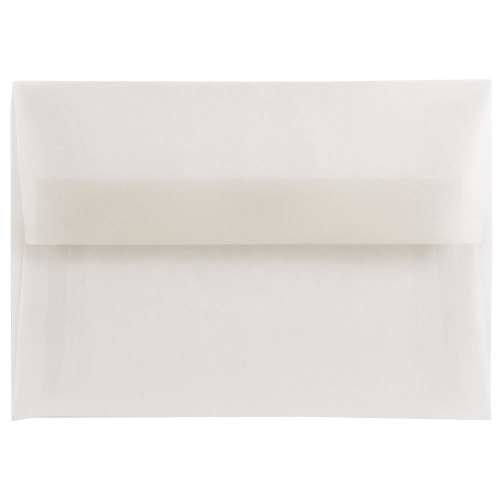 JAM PAPER A2 Translucent Vellum Invitation Envelopes - 4 3/8 x 5 3/4 - Clear - 50/Pack