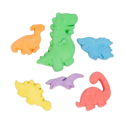 Fun Express Dinosaur-Shaped Sidewalk Chalk - 6 Pieces