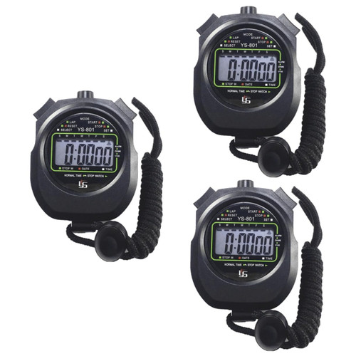 VANZACK 3pcs Electronic Timer Movement Timer Professional Timer Sports Timer Running Fitness Stopwatch
