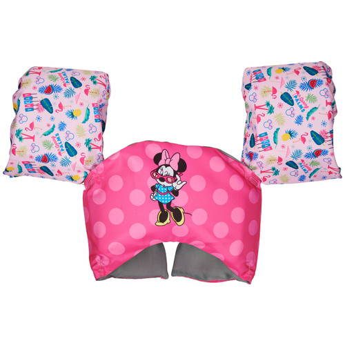 SwimWays Disney Character Learn-to-Swim USCG Approved Kids Life Jacket, Minnie Mouse
