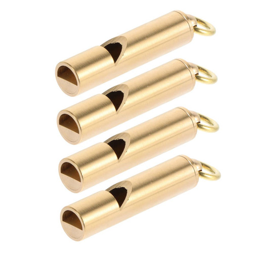 BESPORTBLE 12 Pcs Vintage Brass Whistle Loud Sound Whistle Gold Whistle Brass Thunderer Whistle Emergency Vintage Whistle Emergency Survival Whistle Soccer Keychain Outdoor Wallet Child