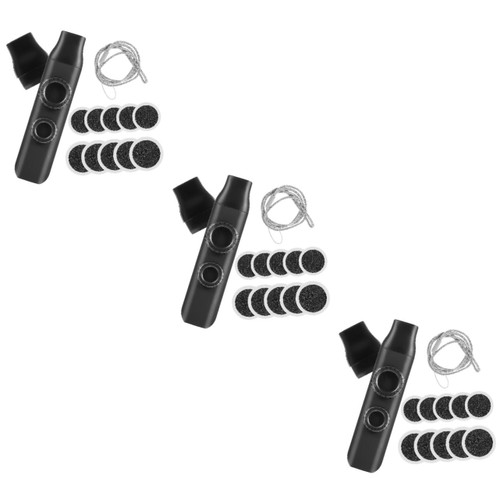 Totority 3pcs Double Hole Kazoo 2 Holes Kazoos Otomatone Kazoo Instruments Electric Kazoo Kazoos Instruments Electric Saxophone Metal Kazoo for Kids Kazoos for Flute Tritan Dropshipping