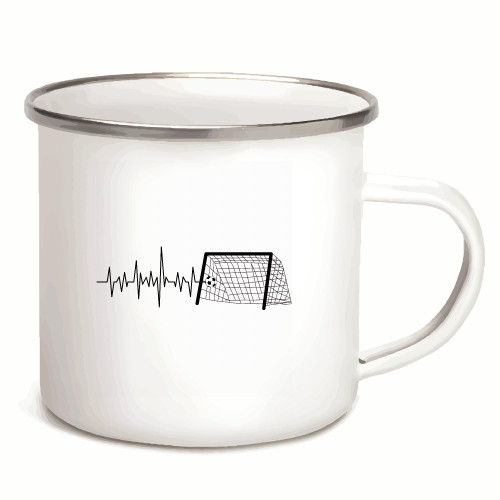 Cool Soccer Gift Idea Soccer Lover Goe Football 12oz Enamel Silver Mug Cool Soccer Gift Idea Soccer Lover Goe Football 12oz Enamel Silver Mug