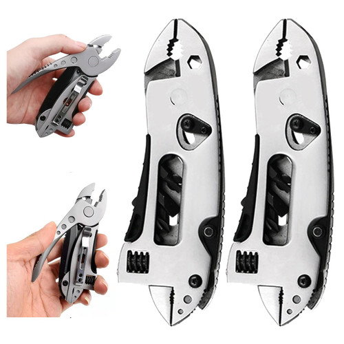 2023 New Outdoor Multi-purpose Tool Pliers,Multitool Camping Multi Tool Plier Screwdriver Bits Pliers Survival Emergency Gear Assembly Be Used for Outdoor, Survival, Camping, Hunting and Hiking (2pcs)