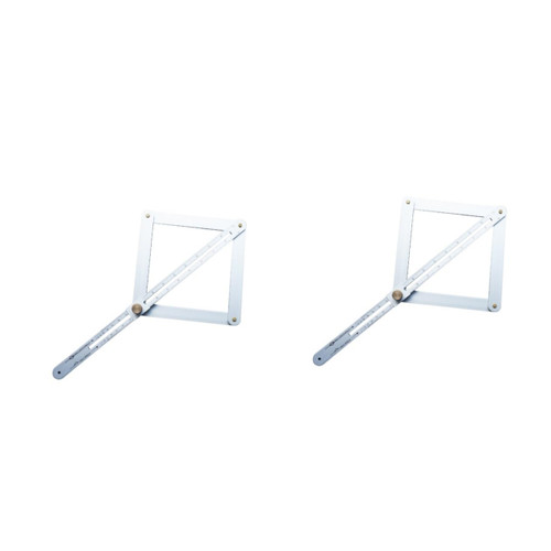 UKCOCO 2pcs Multitools Angle Layout Measuring Ruler Multi Angle Measurement Tool Four Sided Multipurpose Tool Metal Angle Ruler Universal Ruler Protractor Multi Tool Box Stainless Steel