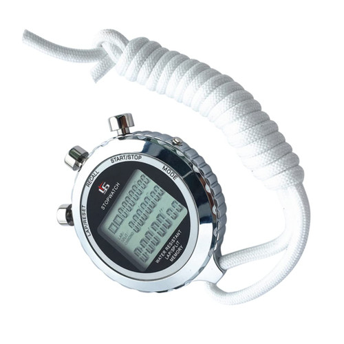 Kisangel 1pc Digital Timer Stopwatch Waterproof Timer Digital Watches Referee Training Timing Electric Timer Handheld Electronic Timer LCD Chronograph Large Clock Monitor Metal Counter