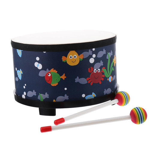 ibasenice Orff Floor Drum Kids Drum Toy Educational Musical Instrument Toys Musical Instruments Baby Music Toy Tin Drum Music Knocking Toy Knocking Musical Instrument Toy Cartoon Bass Drum