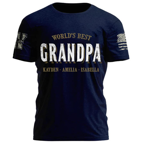 Pesonalized World's Best Grandpa Shirt, Custom Dad & Papa Shirt - Custom Shirt for Papa and Kids Name - Papa Grandpa Shirt - Gift for Papa Grandpa T-Shirt Sweatshirt Hoodee S6