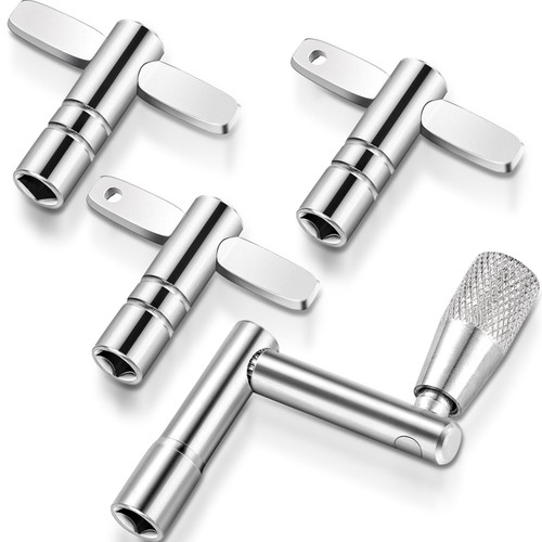 Facmogu Drum Keys, 3-Pack Drum Tuning Key with Continuous Standard Motion Speed Key, Universal Drum Key Keychain Tuner Percussion Hardware Tool, Sturdy Drum Key Turner Fit for Drum Kit Drum Key Set