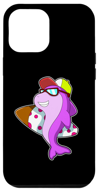 iPhone 15 Pro Max Dolphin Surfer Surfboard Case