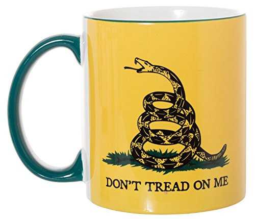 Don't Tread on Me Mug - Gasden Flag - Iconic Cultural Art Ceramic Coffee Mug 11oz