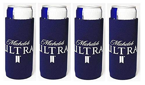 Michelob Ultra Beer Slim Line Can Cooler Huggie Coolie 4-Pack