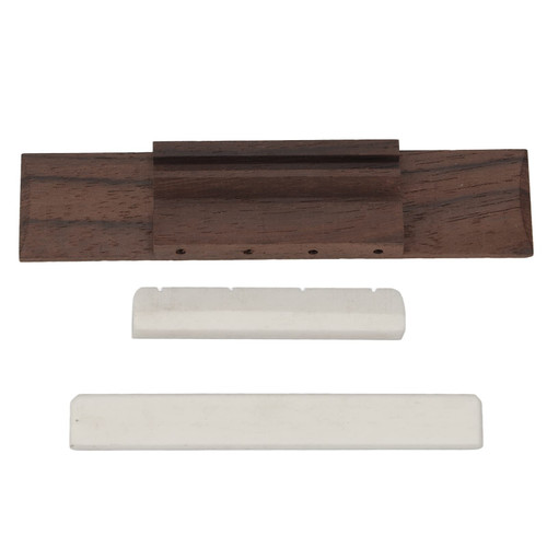 4 String Rosewood Ukulele Saddle Bridge With Cow Bone Saddle Nut For Ukulele Replacement Performance Accessory
