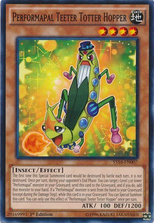 Yu-Gi-Oh! - Performapal Teeter Totter Hopper (YS16-EN007) - Starter Deck: Yuya - 1st Edition - Common