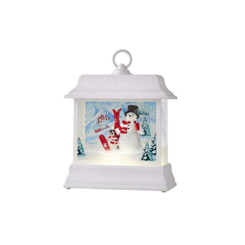 RAZ Imports 2021 Holiday Water Lanterns 8.5-inch Snowman and Penguin Lighted Water Lantern