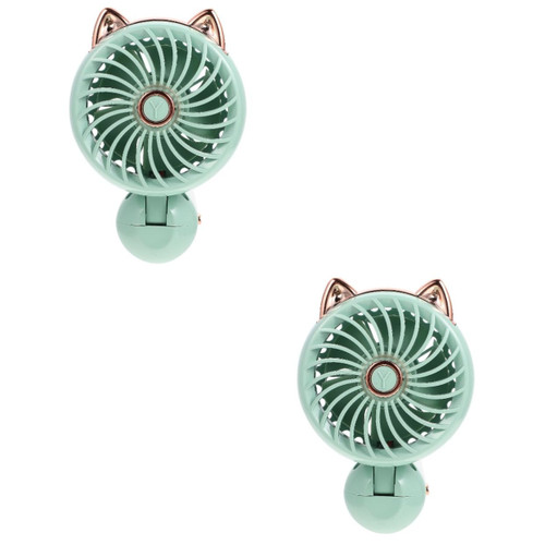 MAGICLULU 2 Sets Mini Folding Fan Mini Fan Rechargeable Summer Fan Desk Fan Handheld Fan Handheld Folding Fan Electric Hand Fan Multifunctional Fan Usb Fan Air Fan Portable Student Small Fan
