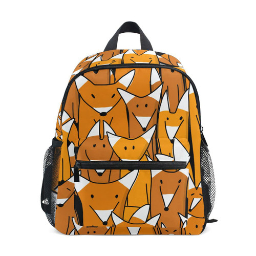 Fisyme Toddler Backpack Foxes Pattern School Bag Kids Backpacks for Kindergarten Preschool Nursery Girls Boys, M