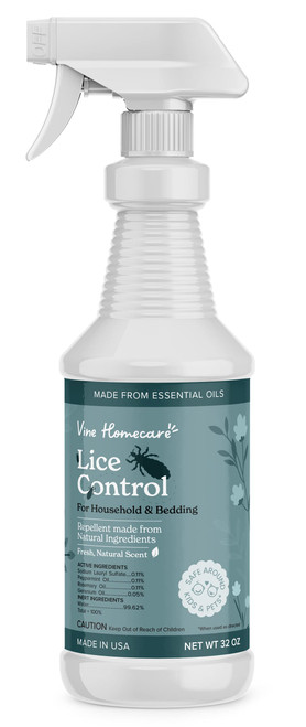 Vine Homecare Lice Control Spray | 32 Ounce | Repels and Protects Against Lice | Natural, Non-Toxic Formula | Quick, Easy Pest Control | Safe Around Kids & Pets