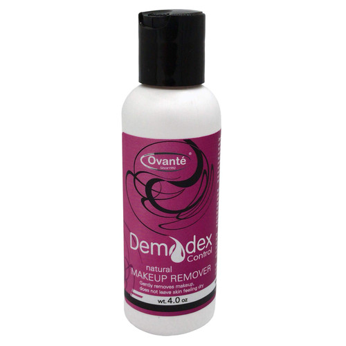 Ovante Demodex Mite Eliminating Face Wash & Make Up Remover With Tea Tree Oil For Human With Demodex Mite, Rosacea, Blepharitis, Itchy Eyelids & Lashes - 4.0 oz