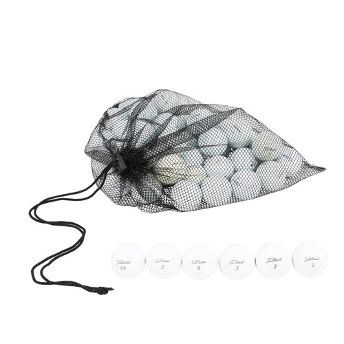 Clean Green Golf Balls Recycled & Used Golf Balls for Titleist Pro V1 Golf Balls - Good Low Condition for Titleist Golf Balls - Includes Mesh Carrying Bag (12)