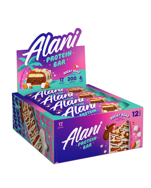 Alani Nu Protein Bars ROCKY ROAD | High Protein Gluten-Free Bars | 16g Protein | Low-Sugar (7G) Low-Carb Healthy Snacks | 12 Individually Wrapped Bars Alani Nu Protein Bars ROCKY ROAD | High Protein Gluten-Free Bars | 16g Protein | Low-Sugar (7G) Low-Carb Healthy Snacks | 12 Individually Wrapped Bars