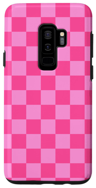 Galaxy S9+ Hot Pink Classic Checkered Big Checkerboard Case Case