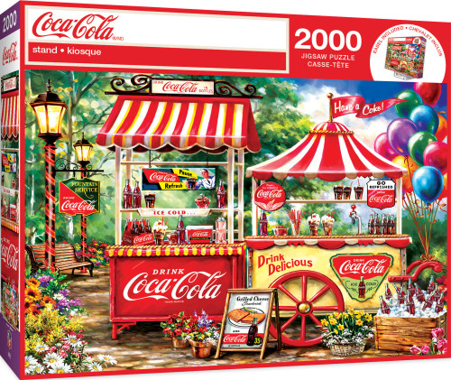 MasterPieces 2000 Piece Jigsaw Puzzle for Adults and Families - Coca-Cola Stand - 39"x27"