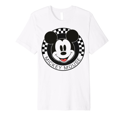 Disney Mickey And Friends Mickey Mouse Checkerboard Circle Premium T-Shirt