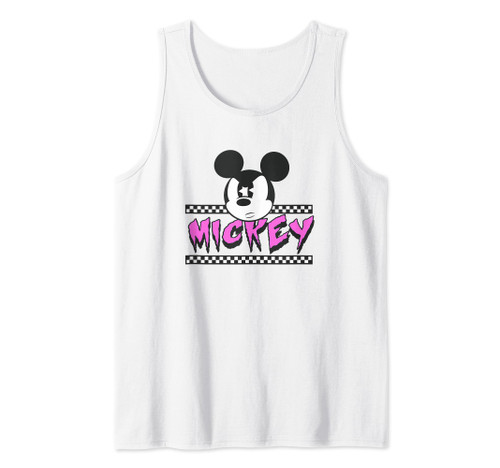 Disney Mickey And Friends Retro Checkerboard Punk Mickey Tank Top