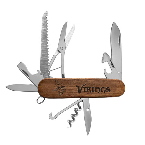 The Sports Vault NFL Minnesota Vikings Classic Wood Pocket Multi-Tool The Sports Vault NFL Minnesota Vikings Classic Wood Pocket Multi-Tool