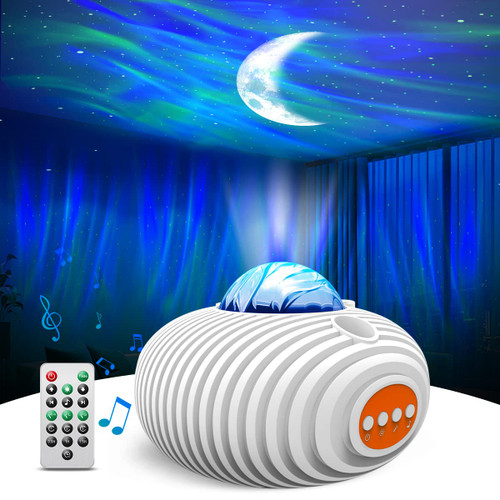 Galaxy Projector, Star Projector Galaxy Light for Bedroom, Aurora Night Light Projector Room Decor for Kids/Teen Girl and Adult, with Bluetooth Music Speaker & Remote Control, Ideal Gift for Birthday