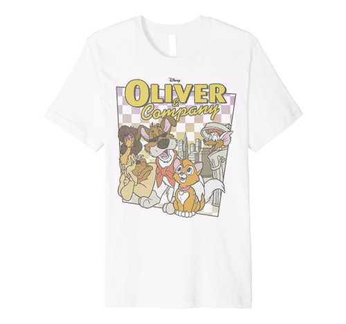 Disney Oliver & Company Checkerboard Poster Premium T-Shirt