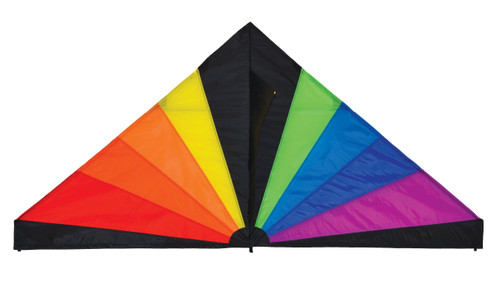 In the Breeze Rainbow Black Delta Kite, 6-Feet, 3093