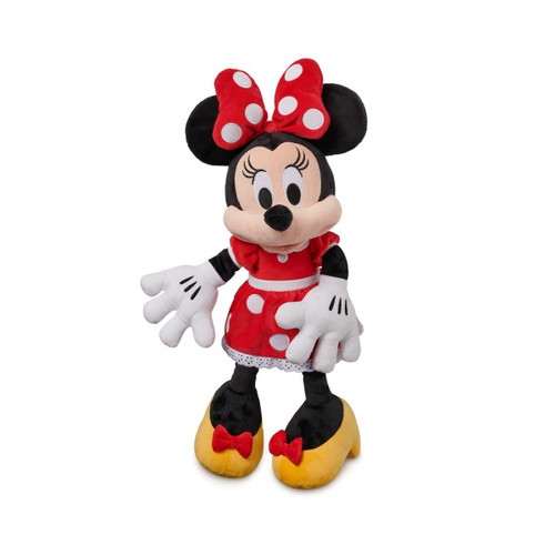Disney Store Official Minnie Mouse Medium Plush Toy - 17 Inches - Iconic Red Polka Dot Dress & Bow - Soft and Huggable Cuddly Toy for Minnie Mouse Fans of All Ages