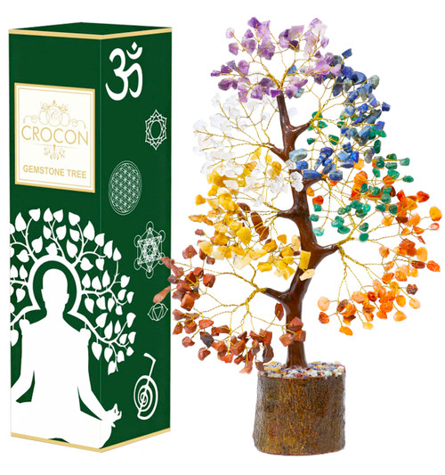 7 Chakra Tree of Life - Crystal Tree for Positive Energy, Attract Good Luck, Feng Shui Money Bonsai - Gemstone Tree, Natural Seven Chakra Healing Stones, Home Decoration - Spiritual Gift 7 Chakra Tree of Life - Crystal Tree for Positive Energy, Attract Good Luck, Feng Shui Money Bonsai - Gemstone Tree, Natural Seven Chakra Healing Stones, Home Decoration - Spiritual Gift