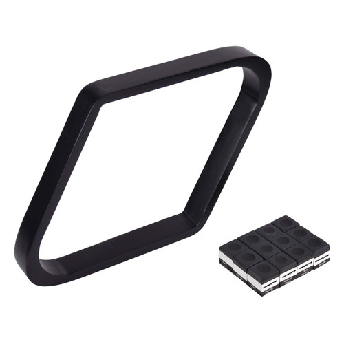 MoyanSuper Solid Wood Pool Ball Rack Billiard Ball Triangle Rack, Diamond Rack, Pool Table Ball Holder Positioning Rack,2-1/4" Pool Ball Rack (Black Diamond Rack)