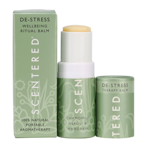 Scentered DE-Stress Aromatherapy Essential Oils Balm Stick - for Calming Relaxation & Relief - All-Natural Blend of Chamomile, Rosemary, Cedarwood Scentered DE-Stress Aromatherapy Essential Oils Balm Stick - for Calming Relaxation & Relief - All-Natural Blend of Chamomile, Rosemary, Cedarwood